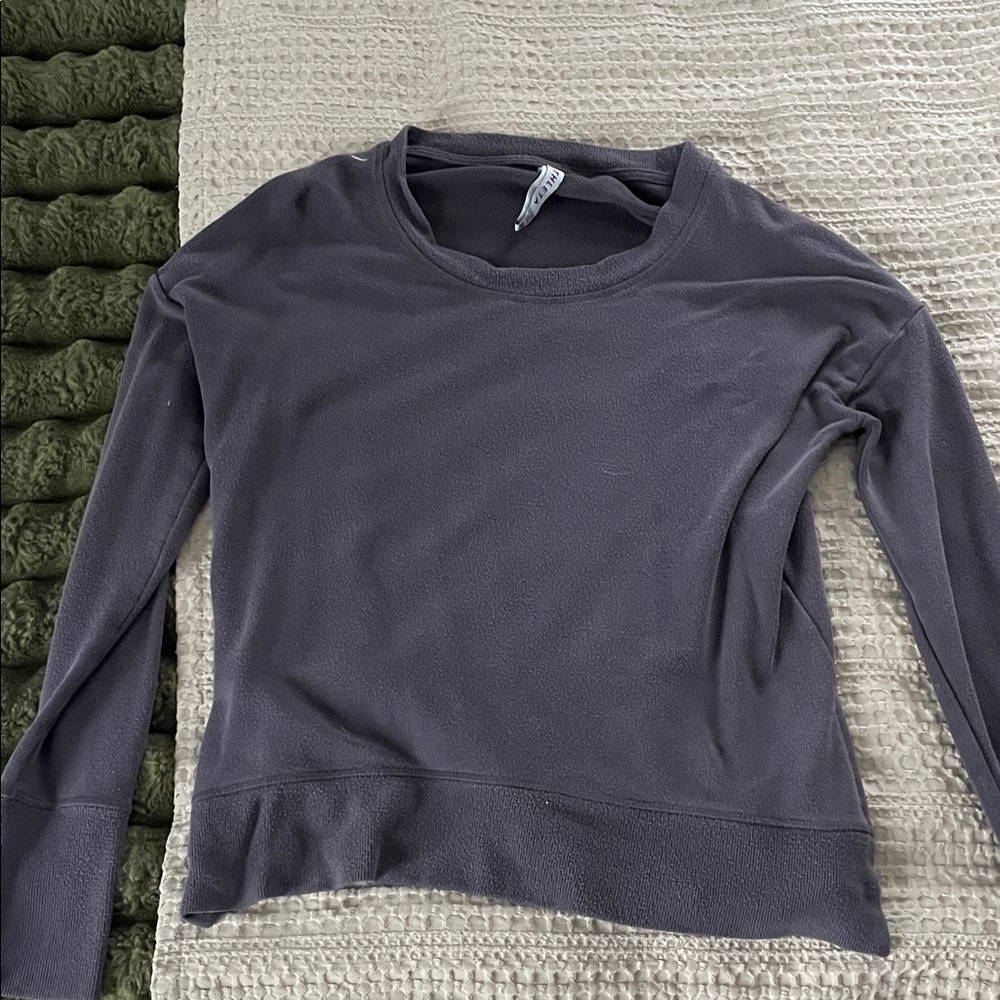 Gray Long Sleeve Athlete Sweatshirt